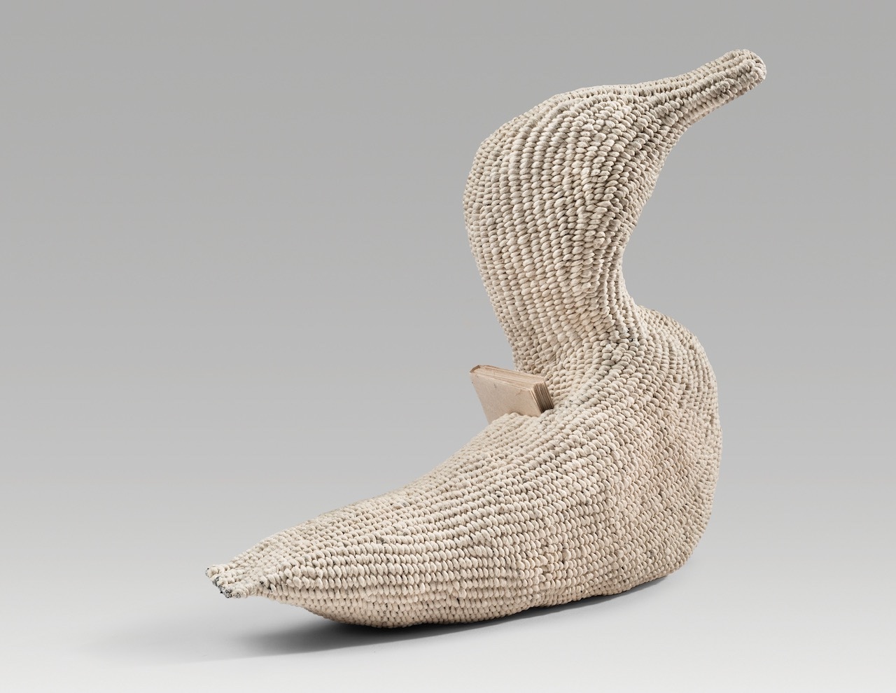 Close / duck (2025). Corded and twined hanji, inkjet print on hanji. Duck: 8 x 8.6 x 0.25”; book: 3.2 x 1.75 x 0.25” closed.