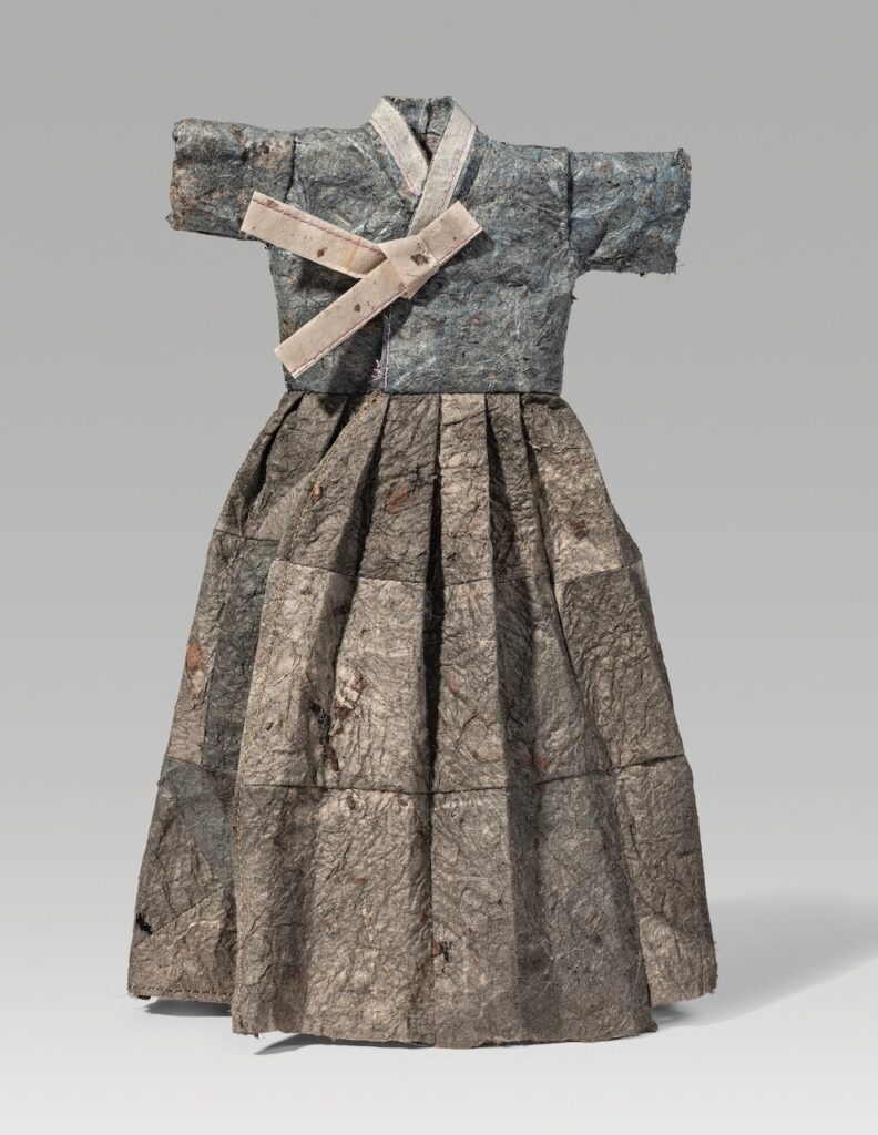 Stone by stone (2025). Indigo on milkweed paper, ink on hanji, thread. 10.25 x 7 x 1.25”.